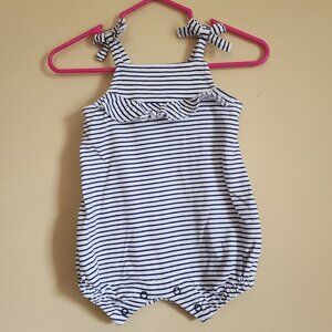 Baby Essentials - Spaghetti Strap Bow Baby Girl Romper Size 6 Months